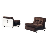 2 Mario Bellini for C&B Italia Modular 'Amanta' Seating Elements in Brown