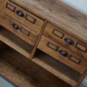 Vintage rustic German pine apothecary cabinet / shop counter, 1930s