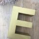 Golden vintage sign letter E