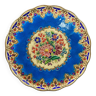 Grand plat à dessert en faïence de Longwy signée Chevallier décor Renaissance
