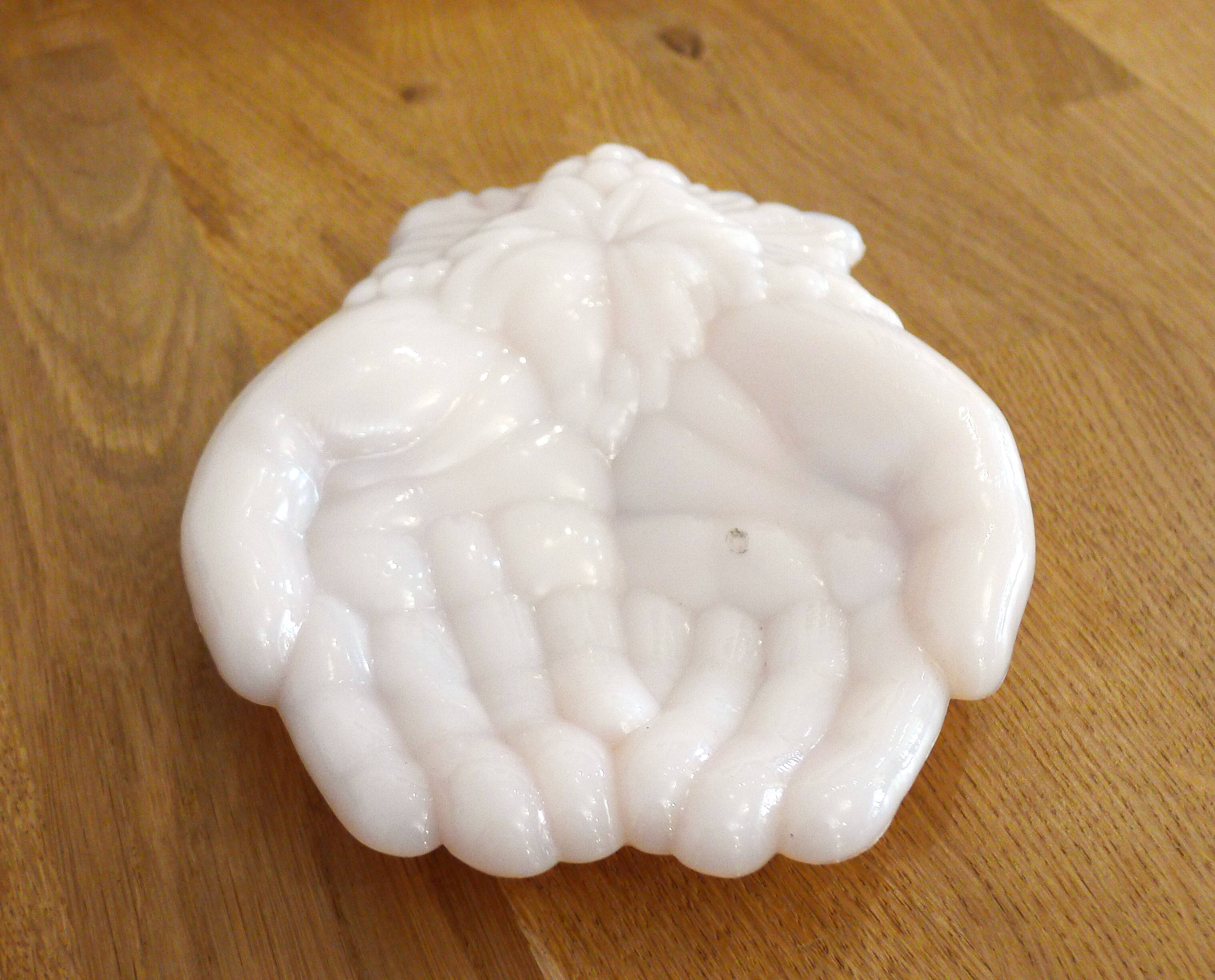 Pink opaline hand bowl