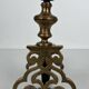 Pair of Chiselled Bronze and Wrought Iron Chenets in Louis XV Style