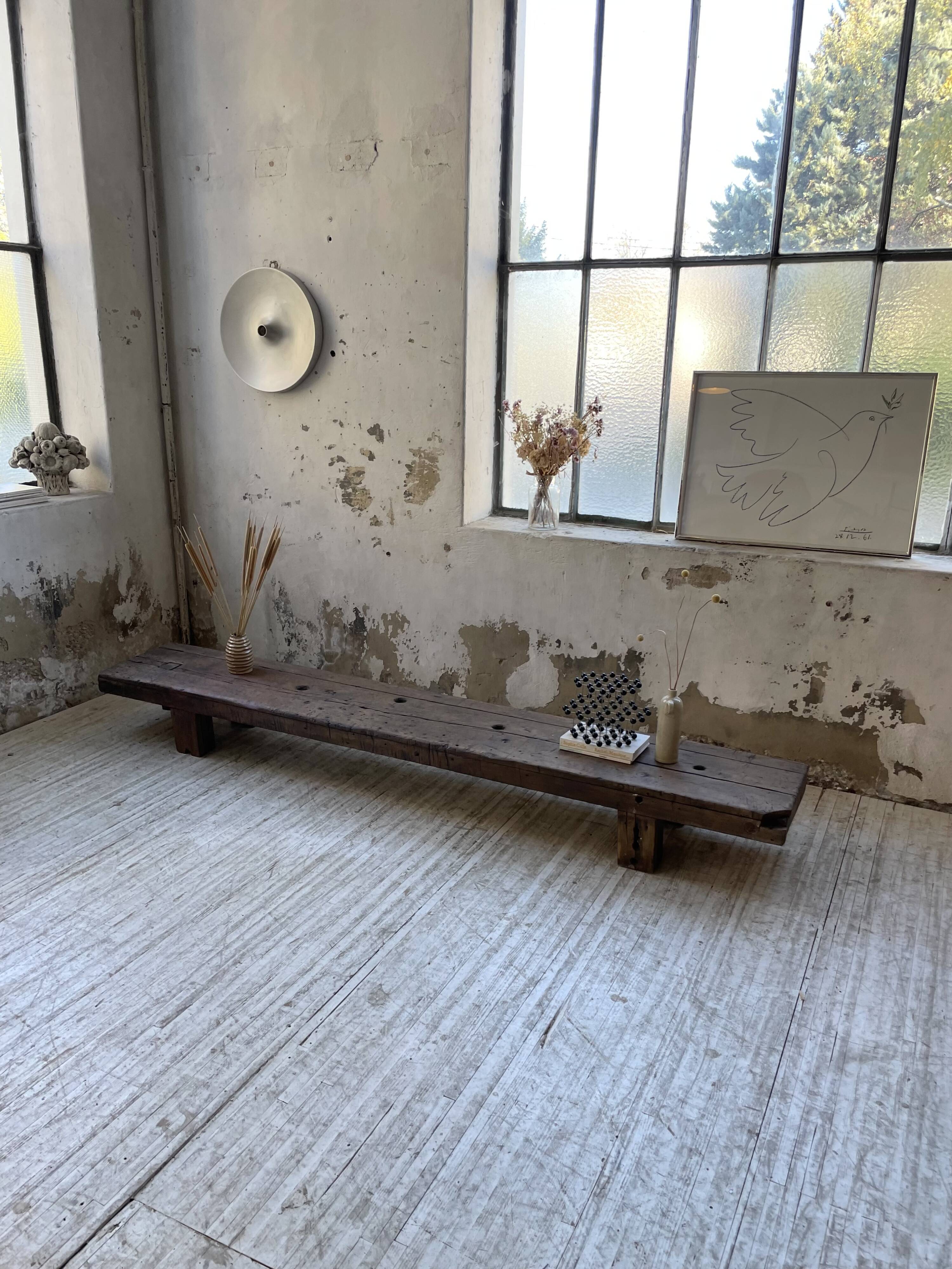 Workbench bench coffee table solid oak XXL