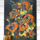 Tableau signé Pierre Piget «Bouquet de fleurs»