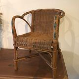 Bistro chair in vintage rattan