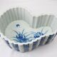 Old Chinese or Japanese blue and white porcelain planter from the late 19th or early 20th century