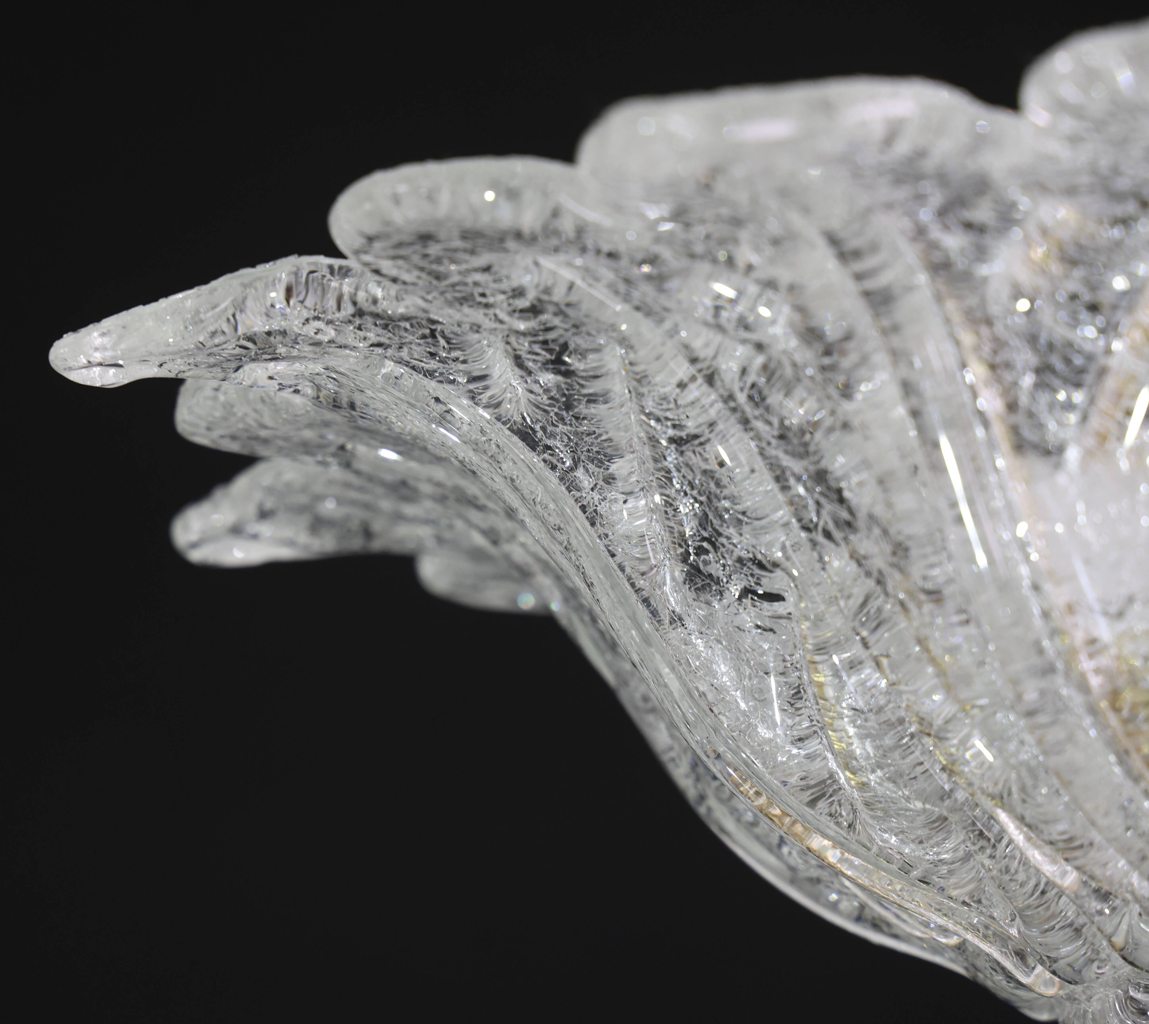 Amsterdam Palmetta, Italian Murano Glass Ceiling Light or Flush Mount, 1970