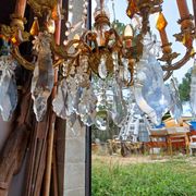 19th Bronze and Crystal Chandelier