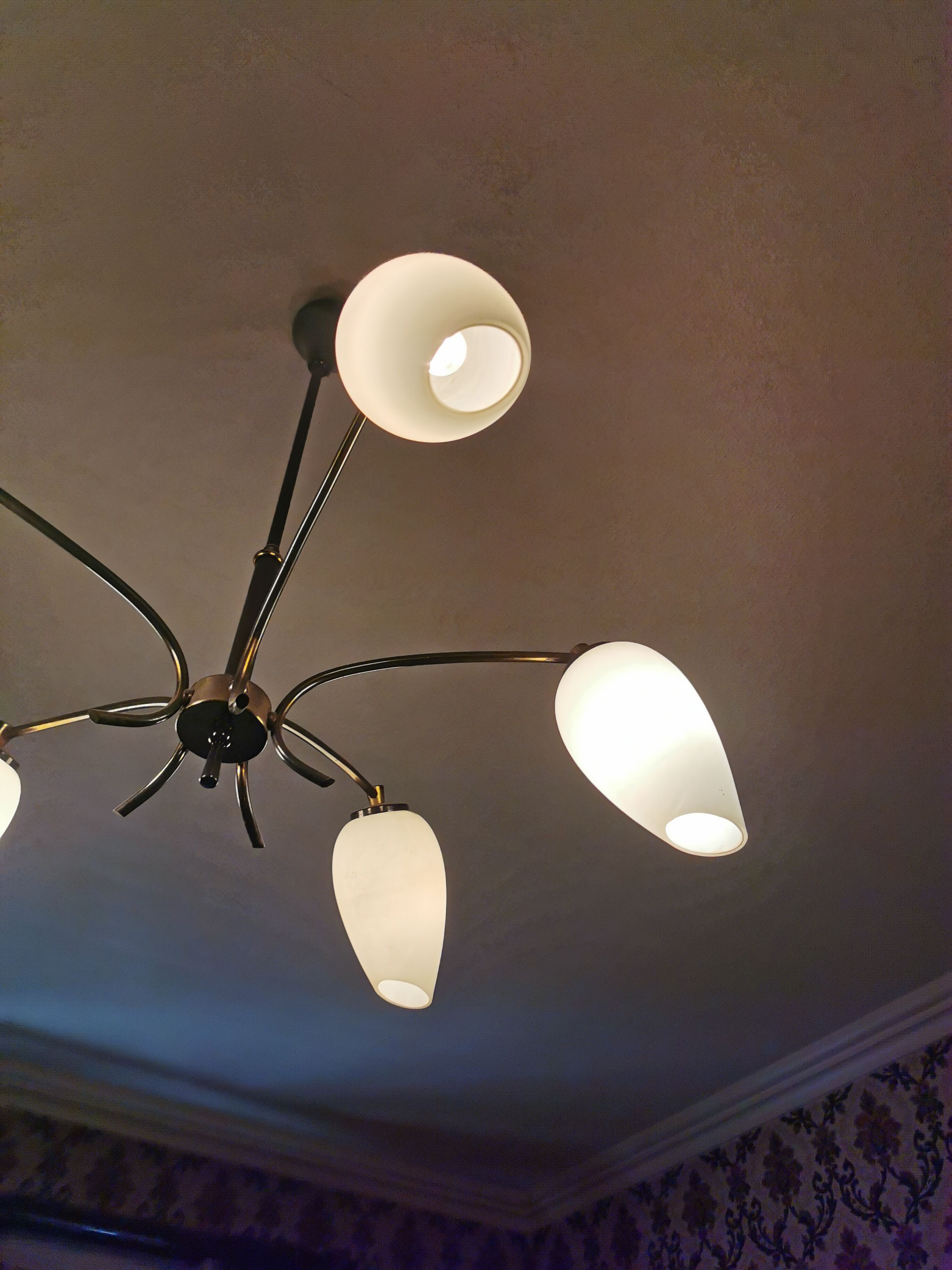 Chandelier 5 arms, 1950