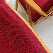 Paire de fauteuils Boomerang  rouge Antonin Suman pour Ton Bystrice Thonet