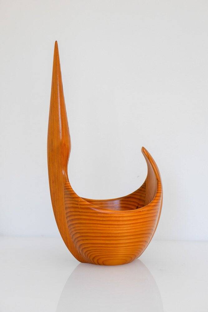 Vintage Swedish wooden bowl by Johnny Mattsson, 1959