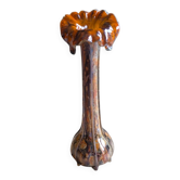 Vase artistique signé M. Venys – verre marbré vintage – 31 cm