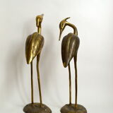 Couple de herons en laiton