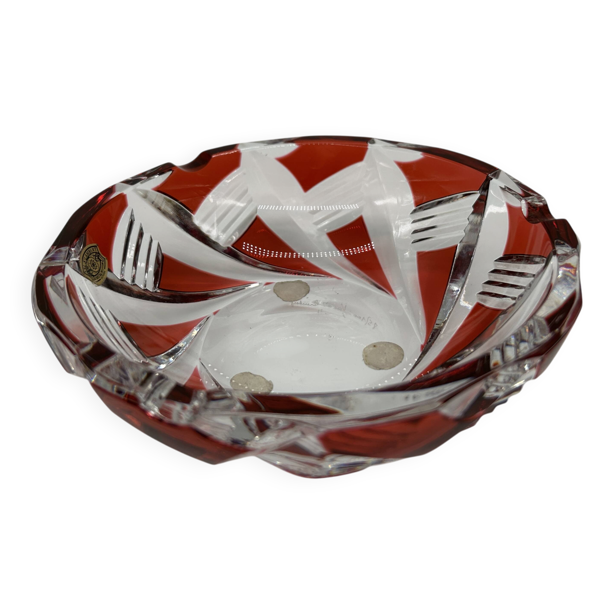 AURORE ashtray in Val Saint-Lambert crystal