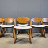 Vintage brutalist dining chairs, set of 6 - 1960s