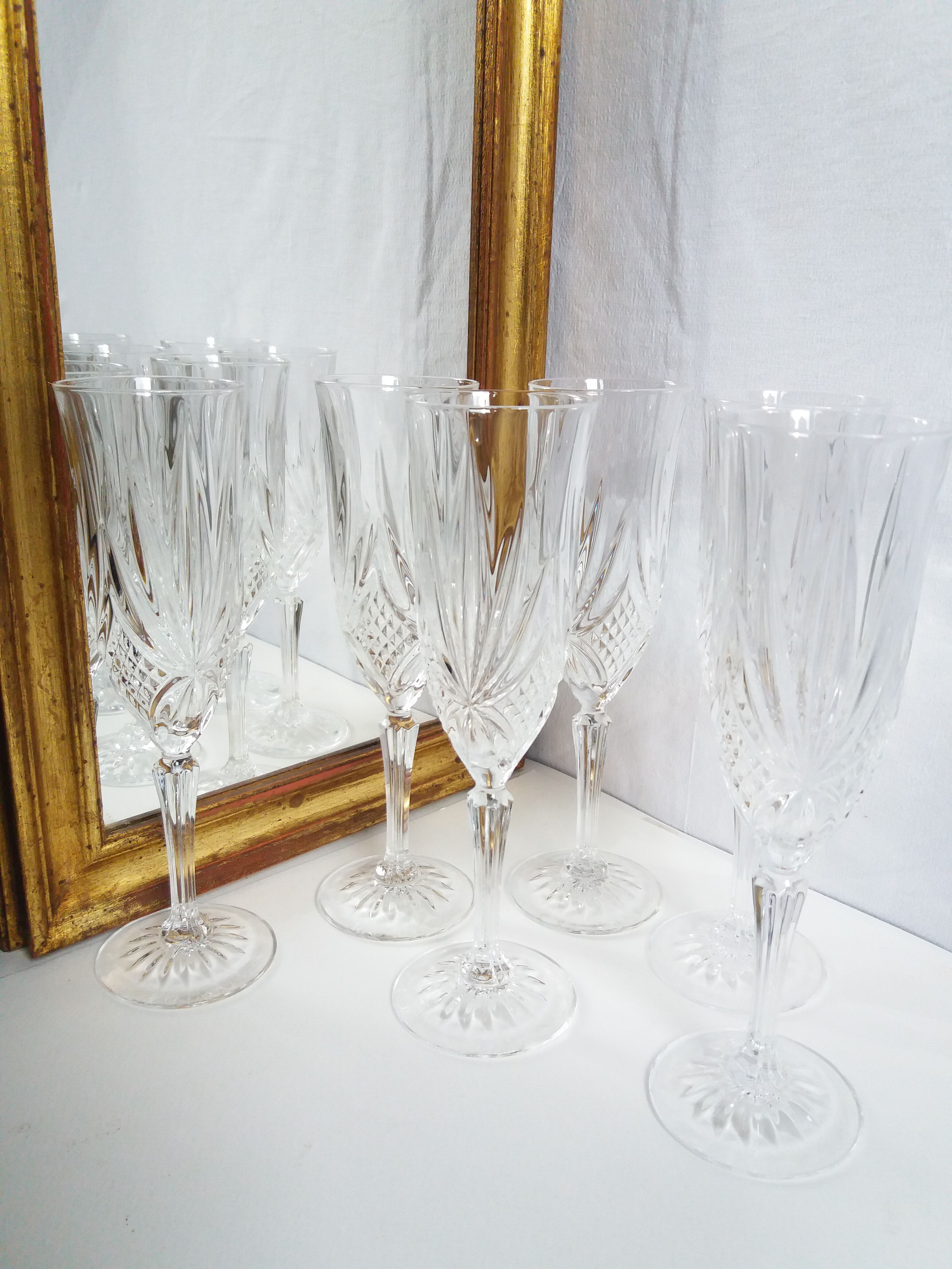 Set 6 flutes crystal crystal