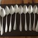 Silver metal cutlery
