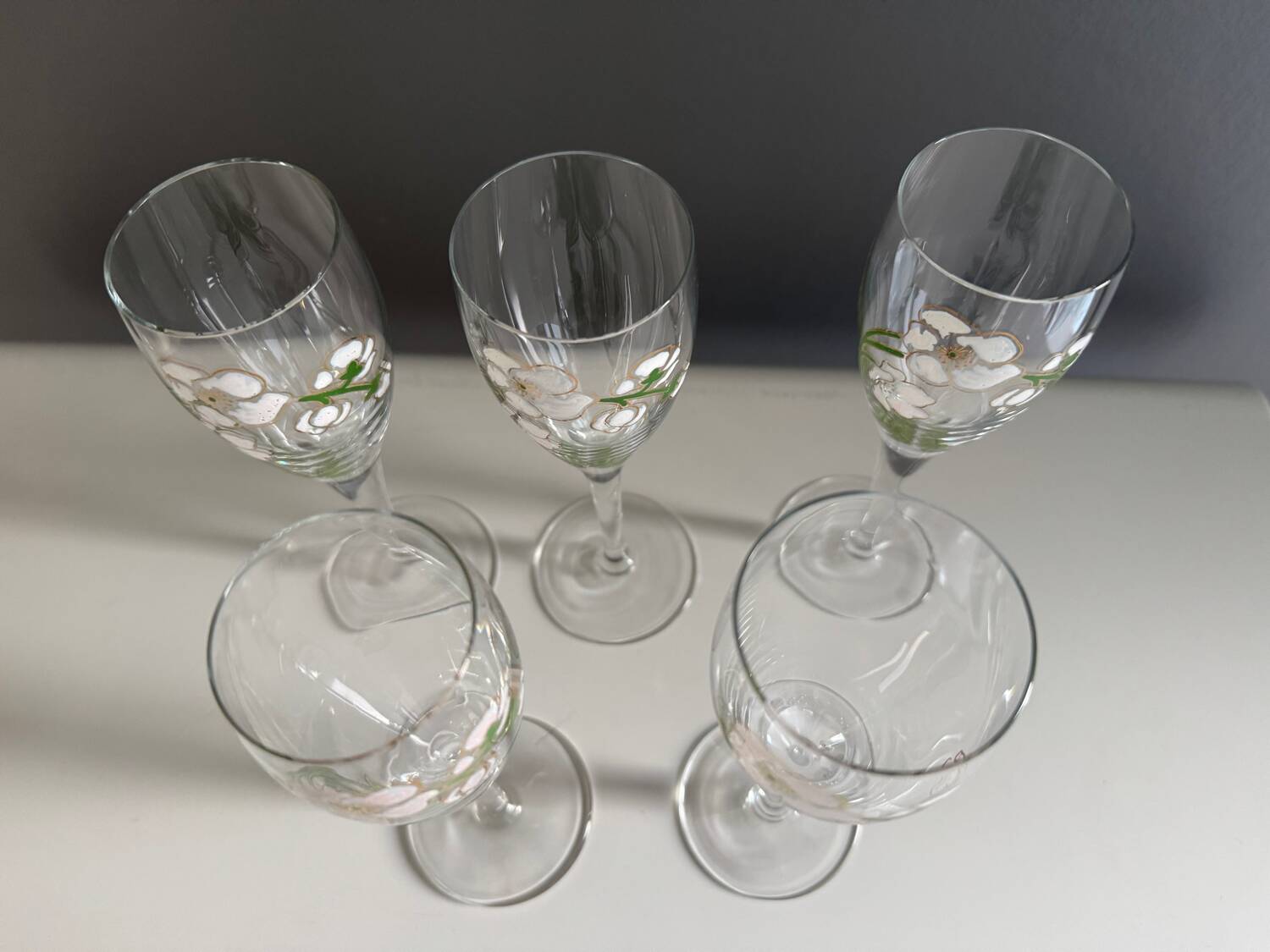 5 Perrier Jouet champagne flutes