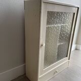 Bathroom cabinet pharmacy patinated wood