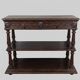 Console oak white marble