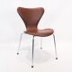Set of 4 chairs, model 3107, designed by Arne Jacobsen and manufactured by Fritz Hansen