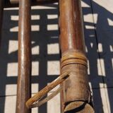 Ensemble salon de jardin une Banquette et un Fauteuil en bois Vintage