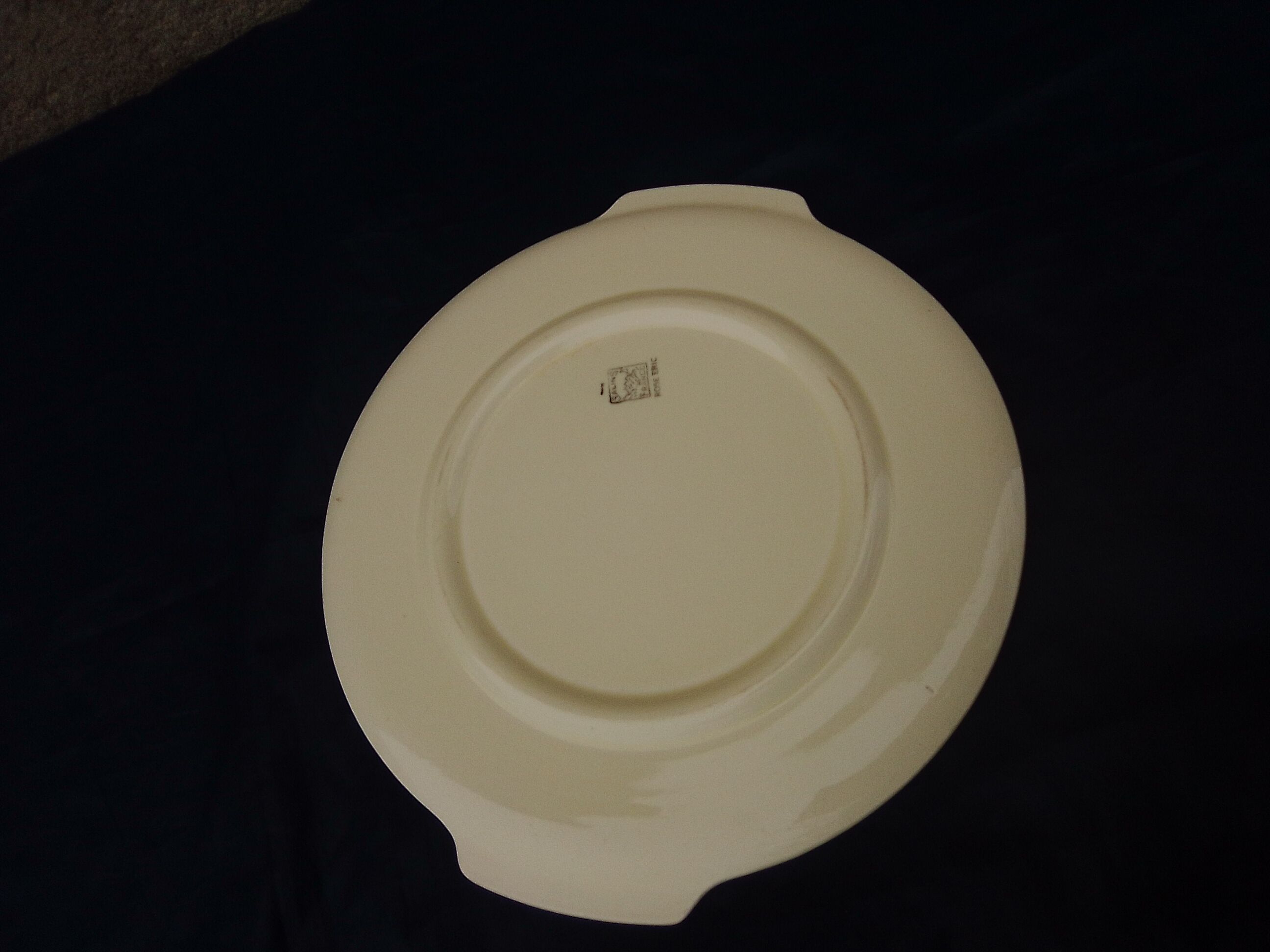 Pie dish in Salins earthenware model Rose Eric diam 30 cm