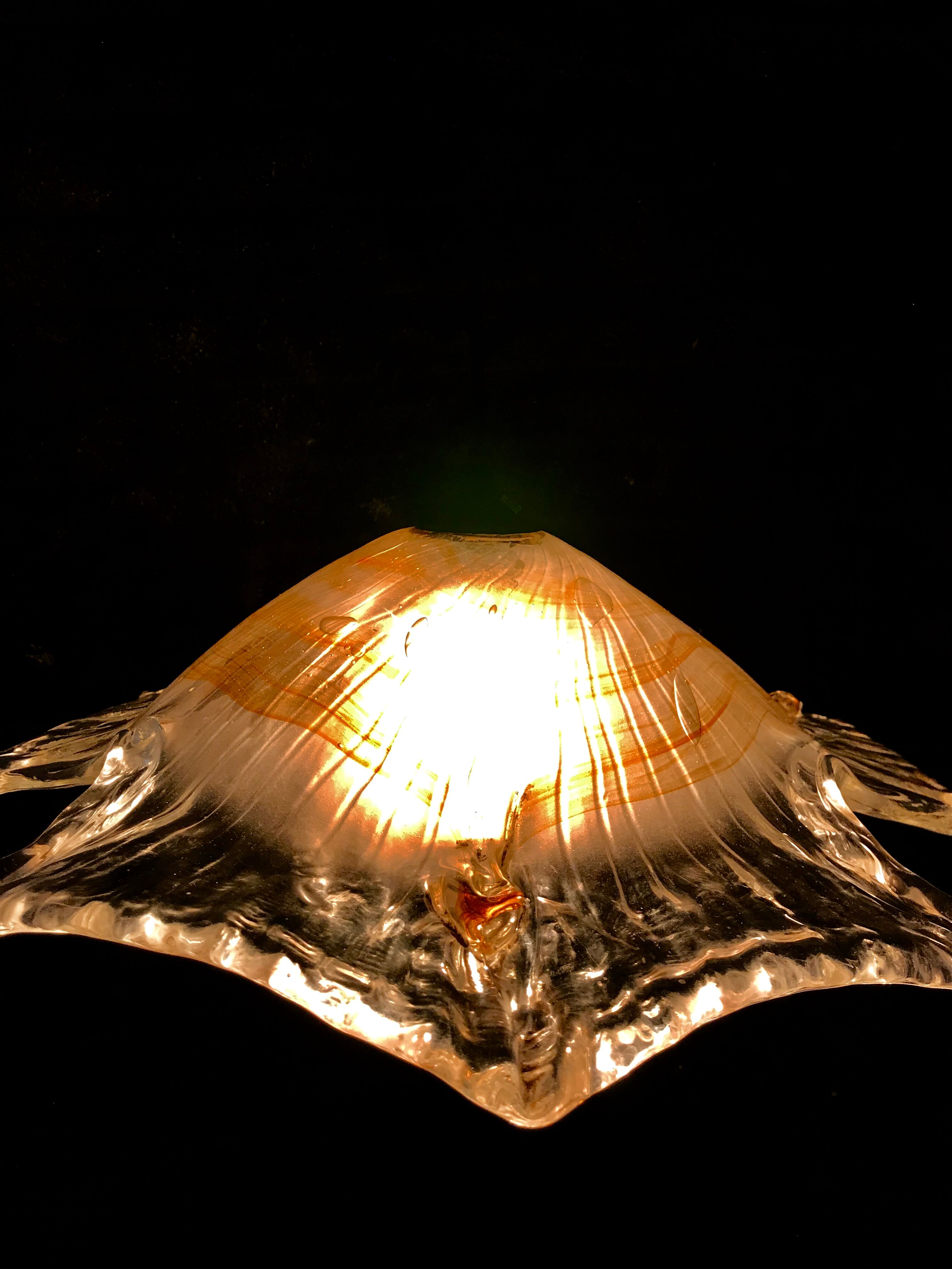 During Mazzega amber glass