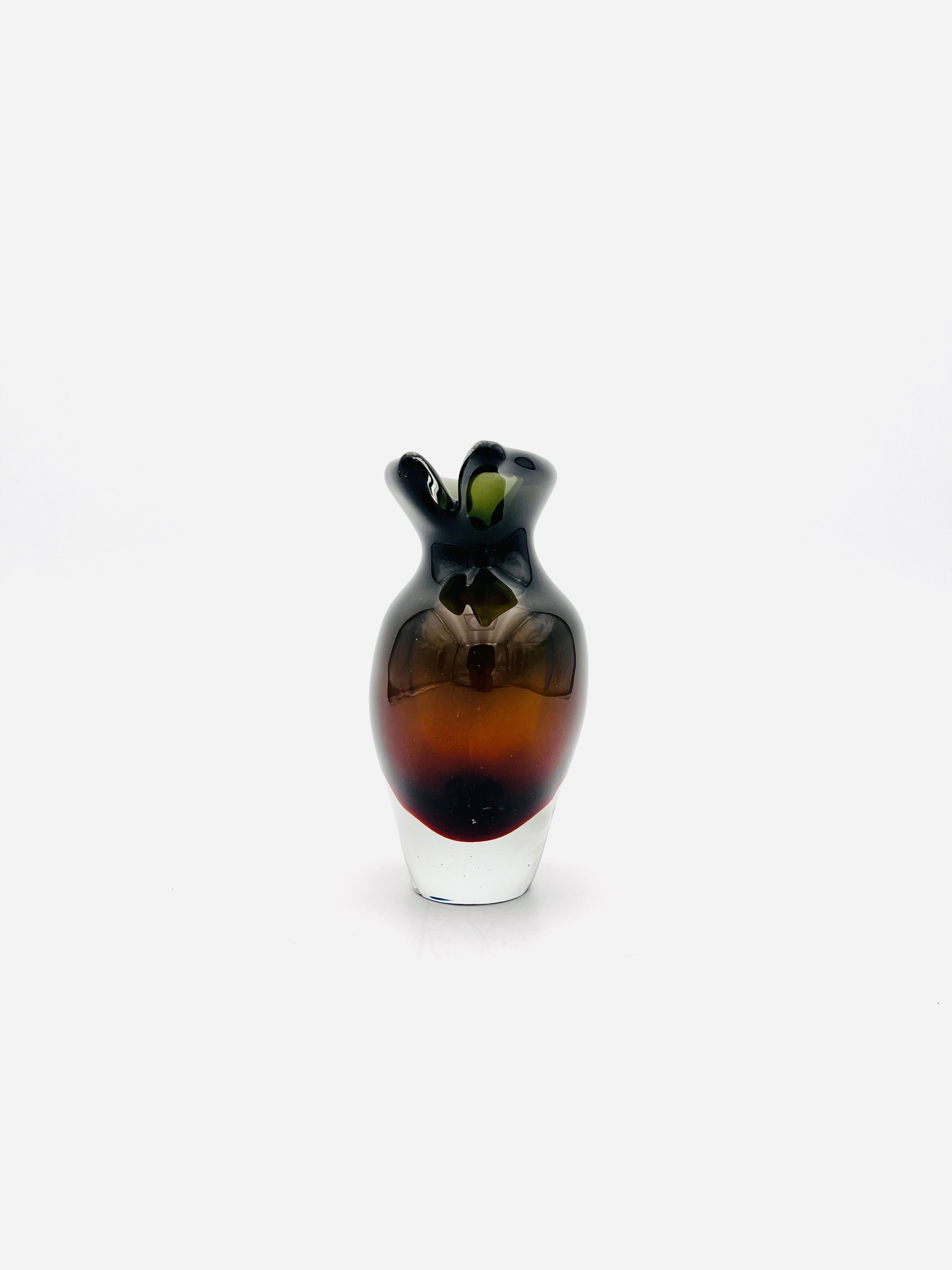 Murano Sommerso vase by Flavio Poli for Seguso 1960