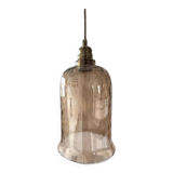 Vintage glass bell-shaped pendant light
