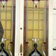 Double doors of passage in stained glass Art Deco XX century