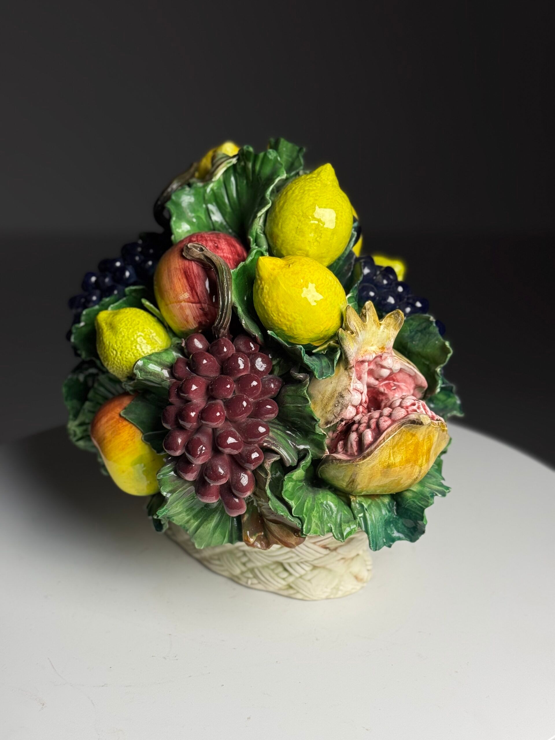 Majolica ceramic Italian fruit piece