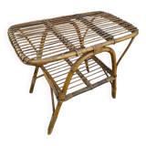Rattan coffee table in the style of Franco Albini, Italy, 1960s