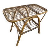 Rattan coffee table in the style of Franco Albini, Italy, 1960s