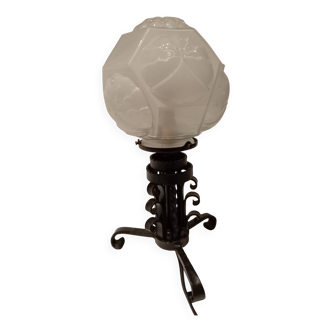 Lampe fer forgé Art Déco