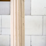 Console in lacquered wood, brass and glass Italy 70s