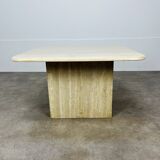 Square travertine coffee table