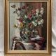 Oil painting on canvas around 2005 signed dimensions: height -77cm- width -62 cm-