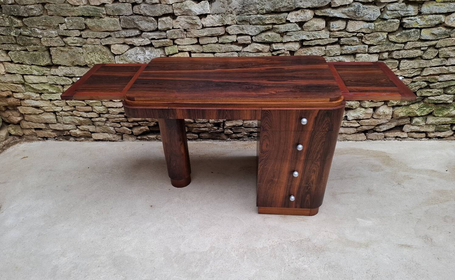 Art Deco Desk in Macassar Ebony
