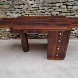 Art Deco Desk in Macassar Ebony