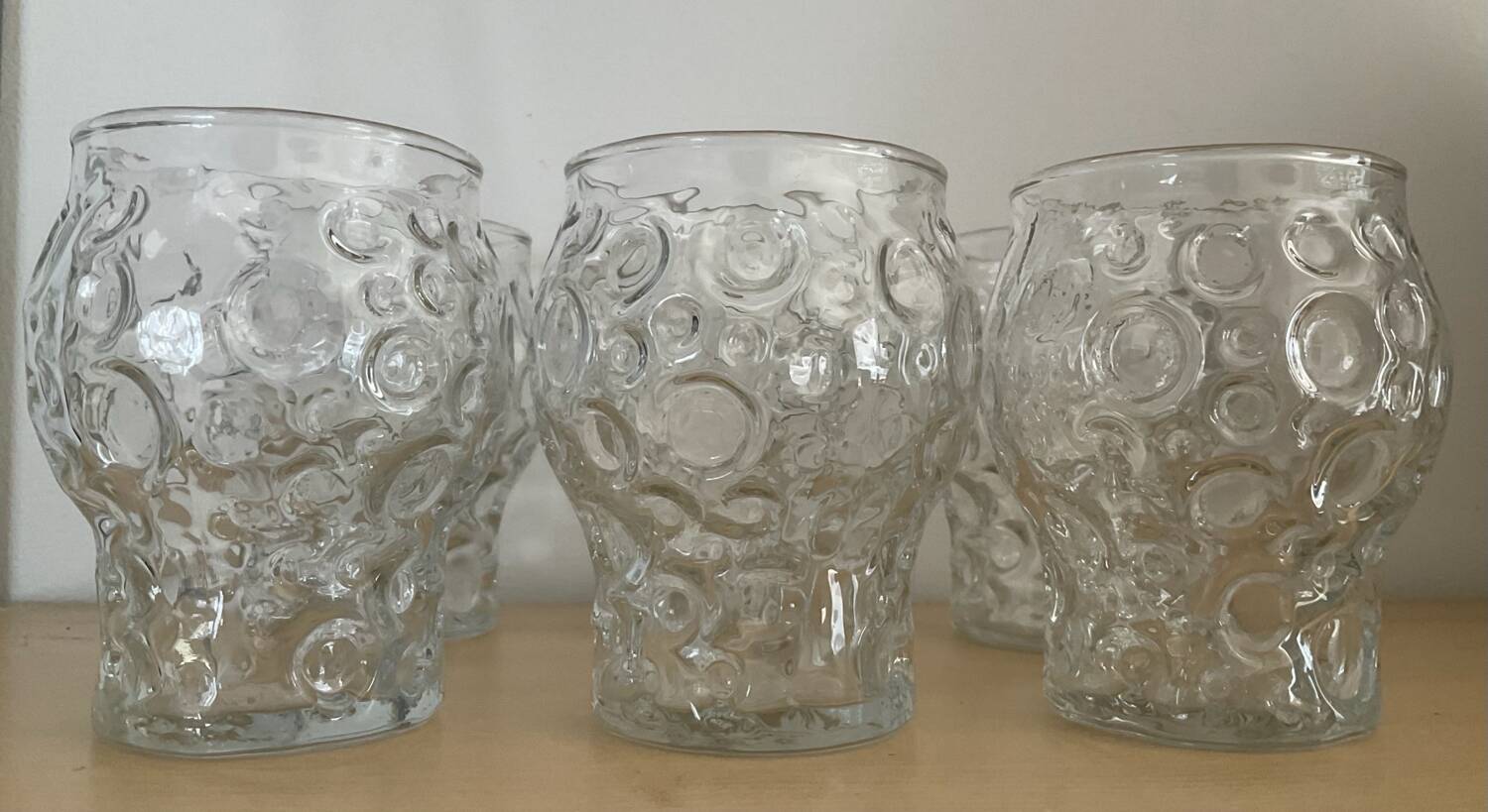 Série de 6 verres vintage années 70