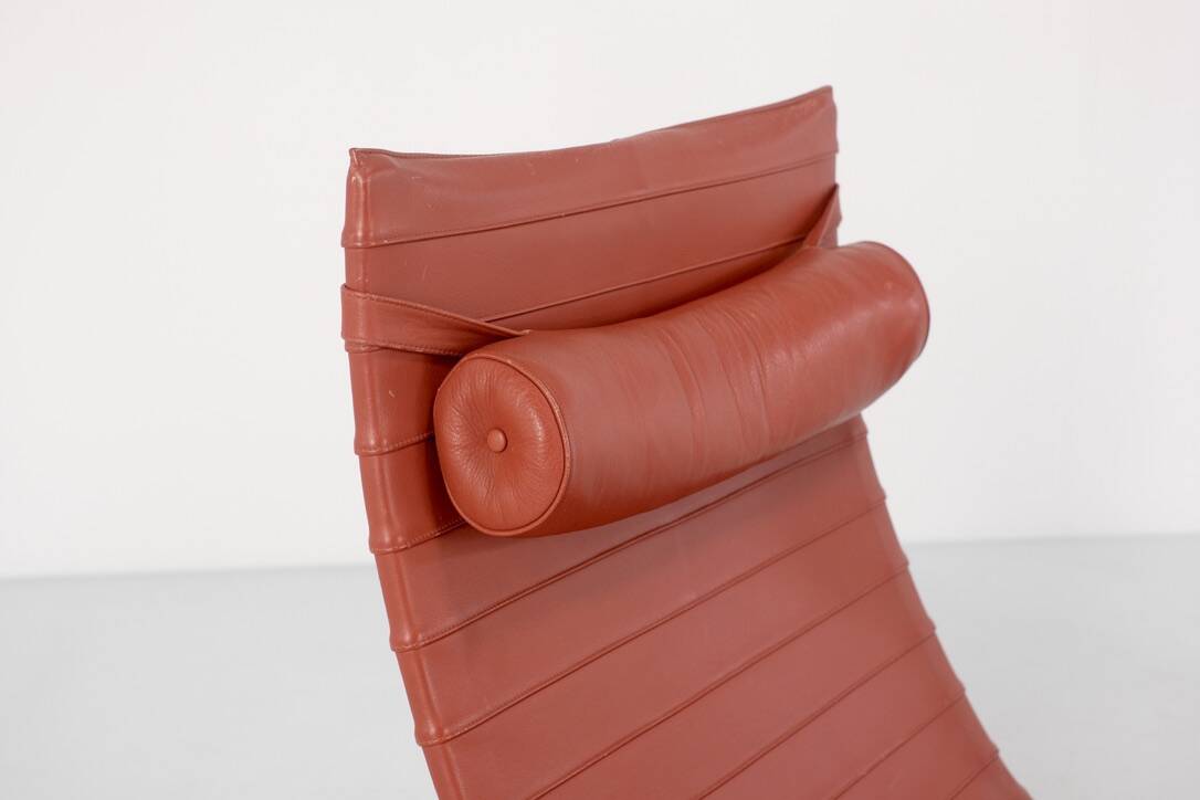 PK20 leather armchairs by Poul Kjaerhom for Fritz Hansen, Denmark 1968.