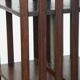 Large Antique English Oak Book Carousel on Original Wheels