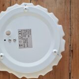 White opaline shell wall lamp