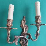 Paire d'appliques murales bougeoirs grandes anciennes