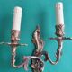 Pair of large antique candlestick wall sconces
