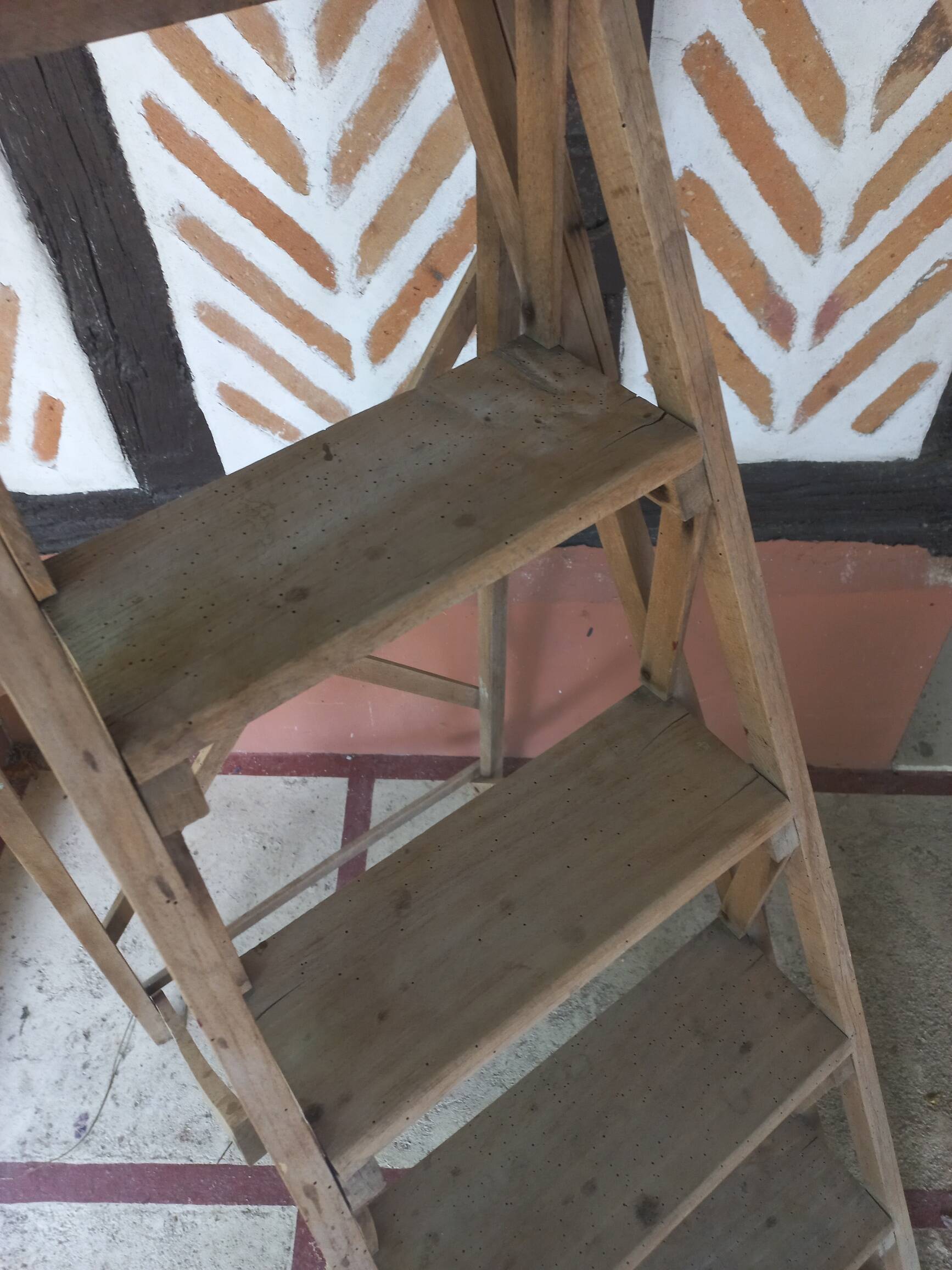 Antique painter's stepladder