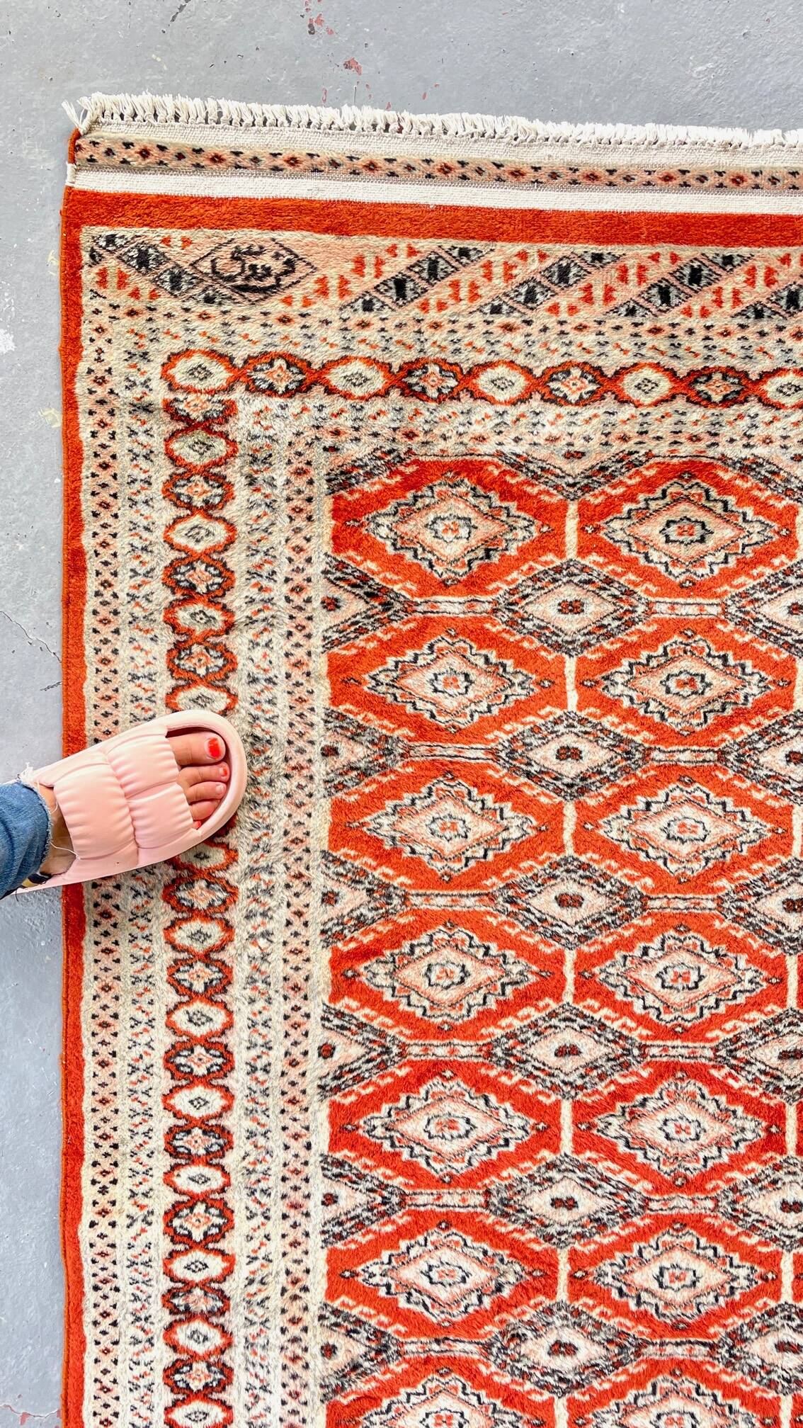 Vintage Red-Orange Persian Rug 172cm x 126cm