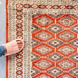 Vintage Red-Orange Persian Rug 172cm x 126cm