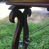 Wooden, wrought iron and zinc planter